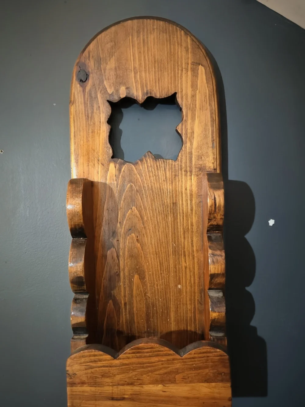 Handcrafted Wood Wall Shelf - Brown Rustic Home Wall Decor